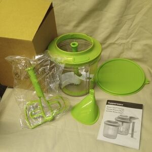 NEW, Tupperware Lime Green Power Chef Accessory Set
